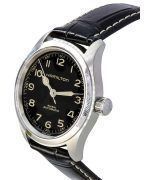 Hamilton Khaki Field Murph Leather Strap Black Dial Automatic H70405730 100M Men's Watch