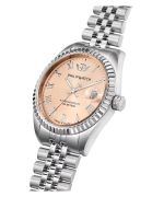 Philip Watch Caribe Stainless Steel Pink Dial Quartz R8253597578 100M Womens Watch