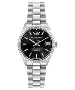 Philip Watch Caribe Urban Stainless Steel Black Sunray Dial Quartz R8253597589 100M Womens Watch