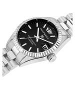 Philip Watch Caribe Urban Stainless Steel Black Sunray Dial Quartz R8253597589 100M Womens Watch