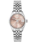 Philip Watch Caribe Urban Stainless Steel Rose Gold Sunray Dial Quartz R8253597605 100M Womens Watch