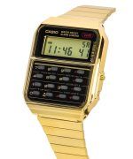 Casio Vintage Digital Calculator Gold Tone Stainless Steel Quartz CA-500WEG-1A Mens Watch