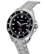 Casio Standard Analog Stainless Steel Black Dial Quartz MDV-10D-1A1 Mens Watch
