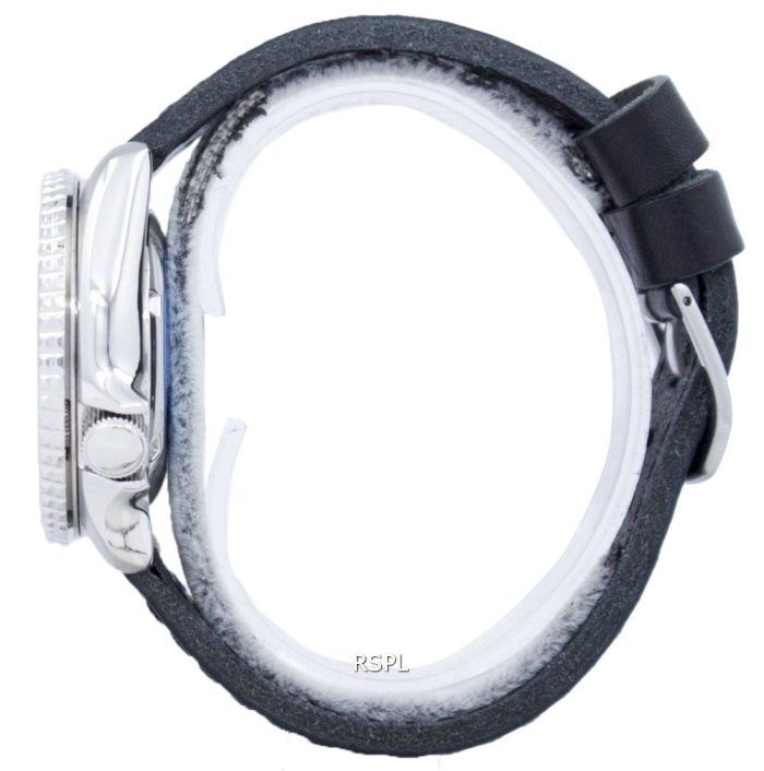 Seiko Automatic Diver's 200M Ratio Black Leather SKX009K1-LS8 Men's Watch