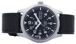 Seiko 5 Sports Automatic Japan Made Ratio Black Leather SNZG15J1-LS8 Men's Watch