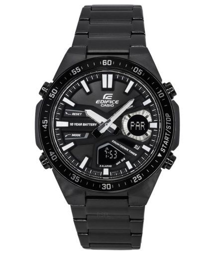Casio Edifice Analog Digital Stainless Steel Black Dial Quartz EFV-C110DC-1A 100M Men's Watch