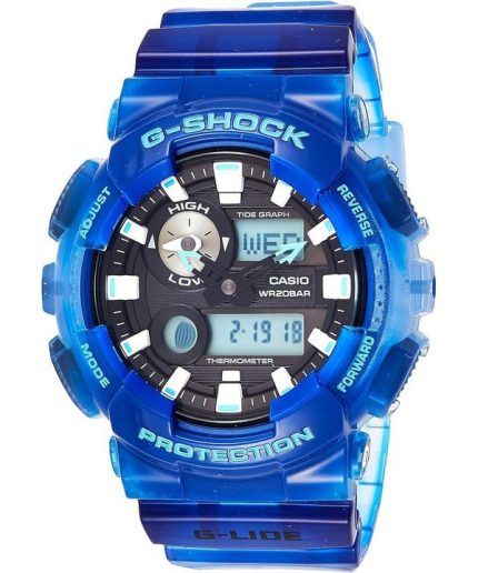 Casio G-Shock G-Lide Analog Digital Resin Strap Black Dial Quartz GAX-100MSA-2A 200M Men's Watch