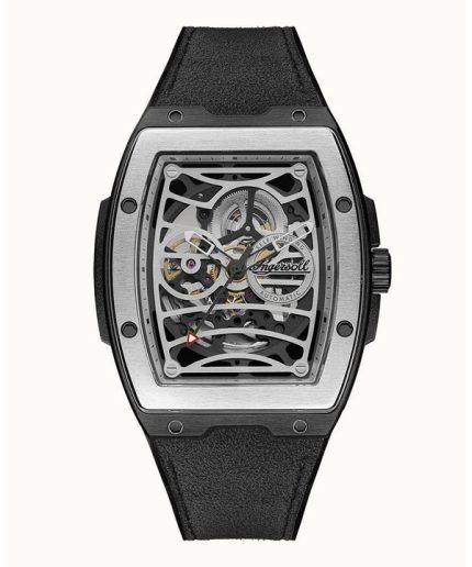 Ingersoll The Challenger Polyurethane Strap Silver Skeleton Dial I12306 Mens Watch