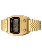 Casio Vintage Digital Gold Ion Plated Stainless Steel Quartz A1100G-5 Unisex Watch