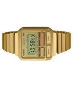 Casio Vintage Digital Gold Ion Plated Stainless Steel Quartz A120WEG-9A Unisex Watch