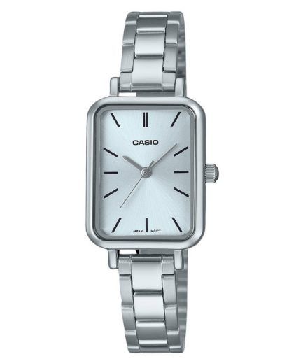 Casio Standard Analog Stainless Steel Light Blue Dial Quartz LTP-V009D-2E Womens Watch