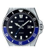 Casio Standard Analog Stainless Steel Black Dial Quartz MDV-107D-1A2 200M Mens Watch