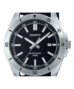 Casio Standard Analog Cloth Strap Black Dial Quartz MTP-B155C-1E Mens Watch