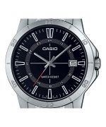 Casio Standard Analog Stainless Steel Black Dial Quartz MTP-V004D-1C Mens Watch