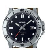 Casio Standard Analog Beige Resin Strap Black Dial Quartz MTP-VD01-5E Mens Watch