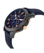 Fossil Grant Chronograph Black and Blue Dial Blue Leather FS5061 Mens Watch