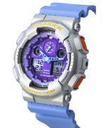 Casio G-Shock Euphoria Analog Digital Blue Resin Strap Purple Dial Quartz GA-100EU-8A2 200M Mens Watch