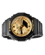 Casio G-Shock Analog Digital Black And Gold Color Resin Strap Quartz GA-2100GB-1A 200M Mens Watch