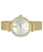 Casio Analog Gold Tone Stainless Steel White Dial Quartz LTP-2024VMG-7C Womens Watch With Bangle Set