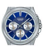 Casio Enticer Analog Stainless Steel Blue Dial Quartz MTP-1375D-2A1 Mens Watch