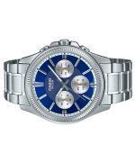 Casio Enticer Analog Stainless Steel Blue Dial Quartz MTP-1375D-2A1 Mens Watch