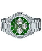 Casio Enticer Analog Stainless Steel Green Dial Quartz MTP-1375D-3 Mens Watch