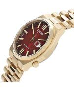 Citizen Tsuyosa Gold Tone Stainless Steel Wine Red Dial Automatic NJ0153-82X Men's Watch