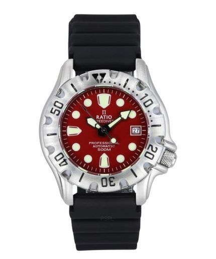 Ratio FreeDiver Professional 500M Sapphire Red Dial Automatic 32BJ202A-RED Men's Watch