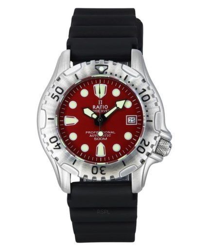 Ratio FreeDiver Professional 500M Sapphire Red Dial Automatic 32GS202A-RED Men's Watch