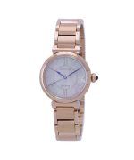 Citizen L Series Diamond Accent Rose Gold Stainless Steel Mother Of Pearl Dial Eco-Drive EM1073-85Y Women's Watch