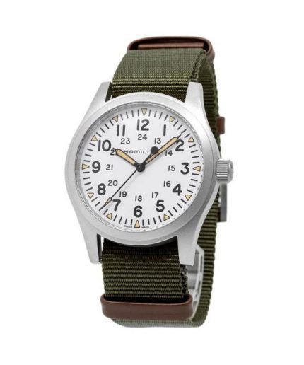 Hamilton Khaki Field Nylon Strap White Dial Mechanical H69529913 Men's Watch