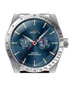 Invicta Specialty Tachymeter Leather Strap Blue Dial Quartz 45978 Men's Watch