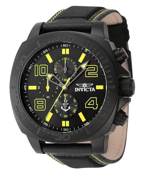 Invicta Ocean Voyage Chronograph Nylon Strap Black Dial Quartz 46287 Men's Watch