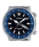 Casio Standard Analog Stainless Steel Black Dial Quartz MTD-130D-1A2V 100M Men's Watch