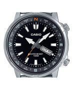 Casio Standard Analog Stainless Steel Black Dial Quartz MTD-130D-1A4V 100M Men's Watch
