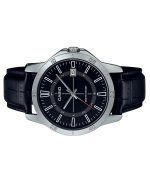 Casio Standard Analog Leather Strap Black Dial Quartz MTP-V004L-1C Men's Watch