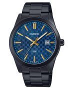 Casio Standard Analog Black Ion Plated Stainless Steel Blue Dial Quartz MTP-VD03B-2A Men's Watch