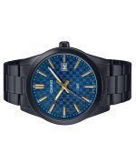 Casio Standard Analog Black Ion Plated Stainless Steel Blue Dial Quartz MTP-VD03B-2A Men's Watch