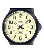 Casio Standard Analog Cloth Strap Beige Dial Quartz MW-240B-3BV Men's Watch