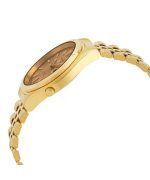 Seiko 5 Gold Tone Stainless Steel Gold Dial 21 Jewels Automatic SNXC34J5 Men's Watch
