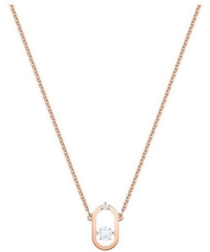 Swarovski Sparkling Dancing Cubic Zirconia Stone Rose Gold Tone Plated Necklace 5468084 For Women