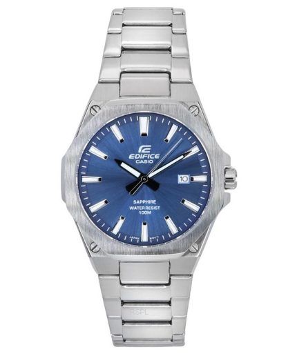 Casio Edifice Sapphire Crystal Analog Stainless Steel Blue Dial Quartz EFR-S108D-2A 100M Men's Watch
