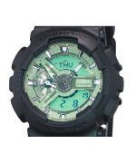 Casio G-Shock Analog Digital Resin Strap Mint Green Dial Quartz GA-110CD-1A3 200M Mens Watch