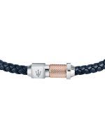 Maserati Jewels Recycled Leather And Stainless Steel Bracelet JM223AVE16 For Men
