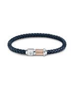Maserati Jewels Recycled Leather And Stainless Steel Bracelet JM223AVE16 For Men