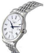 Longines Record Chronometer Stainless Steel White Dial Automatic L2.821.4.11.6 Mens Watch