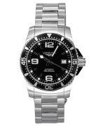 Longines HydroConquest Stainless Steel Black Dial Automatic Divers L3.742.4.56.6 300M Mens Watch