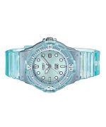 Casio POP Analog Resin Strap Blue Dial Translucent Quartz LRW-200HS-2EV 100M Womens Watch