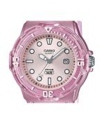 Casio POP Analog Resin Strap Silver Dial Translucent Quartz LRW-200HS-4EV 100M Womens Watch