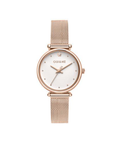 Oui & Me Etoile Rose Gold Stainless Steel White Dial Quartz ME010297 Women's Watch